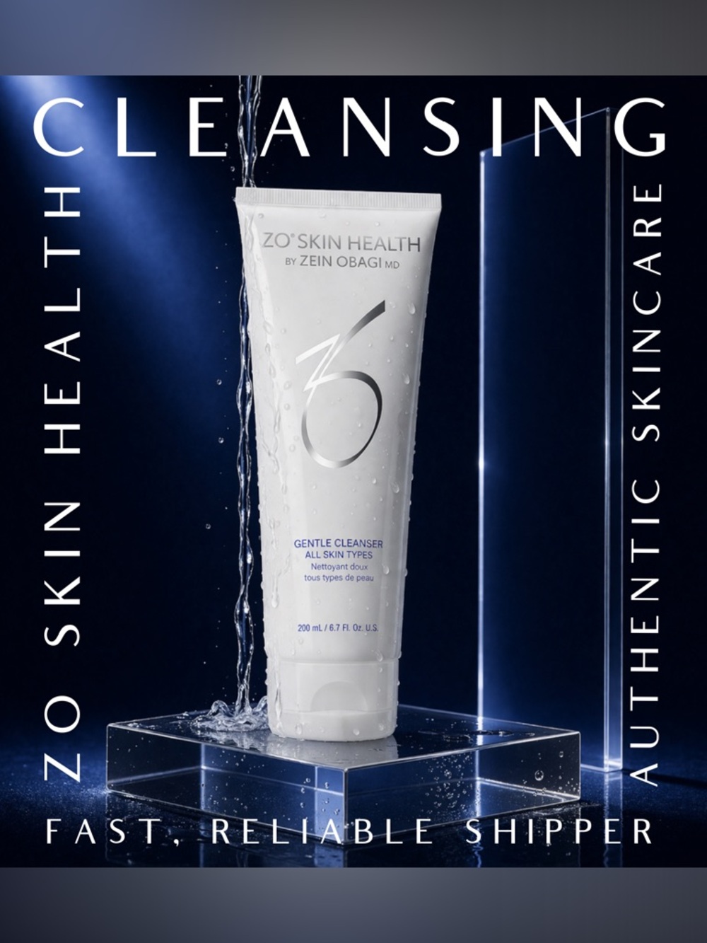 💧 ZO GENTLE Cleanser + BONUS Glow Mask ✨ ($161 Value) with firming serum vial